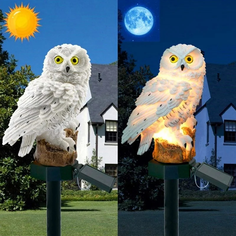 Solar Owl Statue Garden Light  - Outdoor Lighting For Patio recension och pris