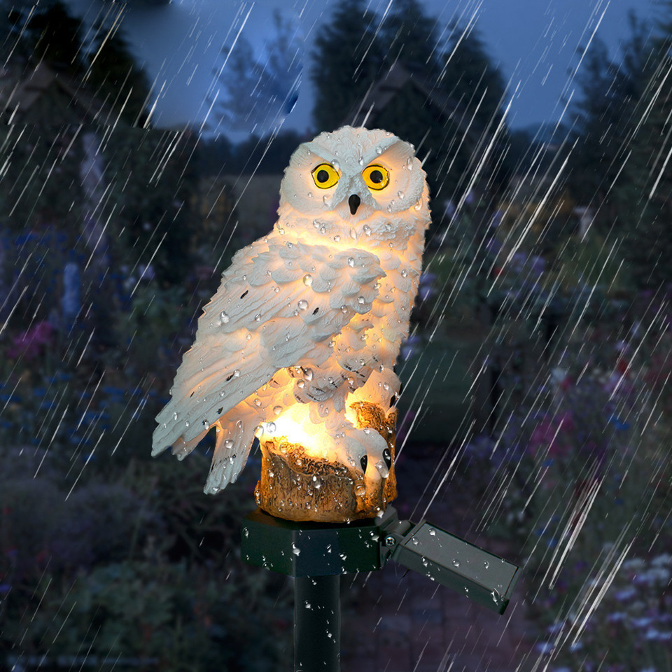 Solar Owl Statue Garden Light  - Outdoor Lighting For Patio recension och pris