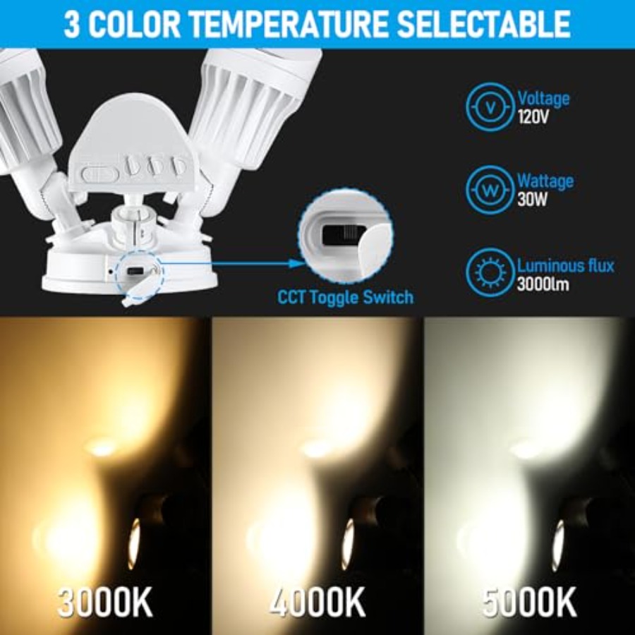 3CCT LED Security Light Motion - Motion Sensor Outdoor recension och pris