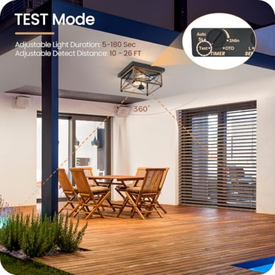 Outdoor Ceiling Light with Mot - Motion Sensor Outdoor recension och pris