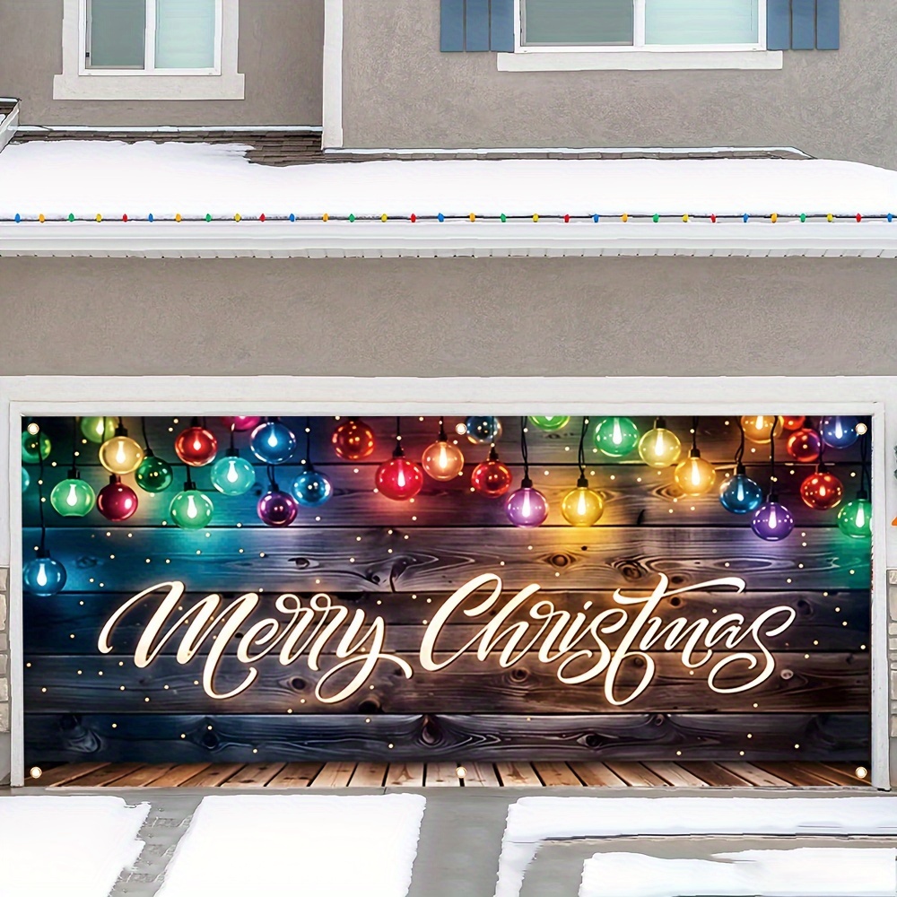 Merry Christmas garage door ba - Outdoor Lighting Garage recension och pris
