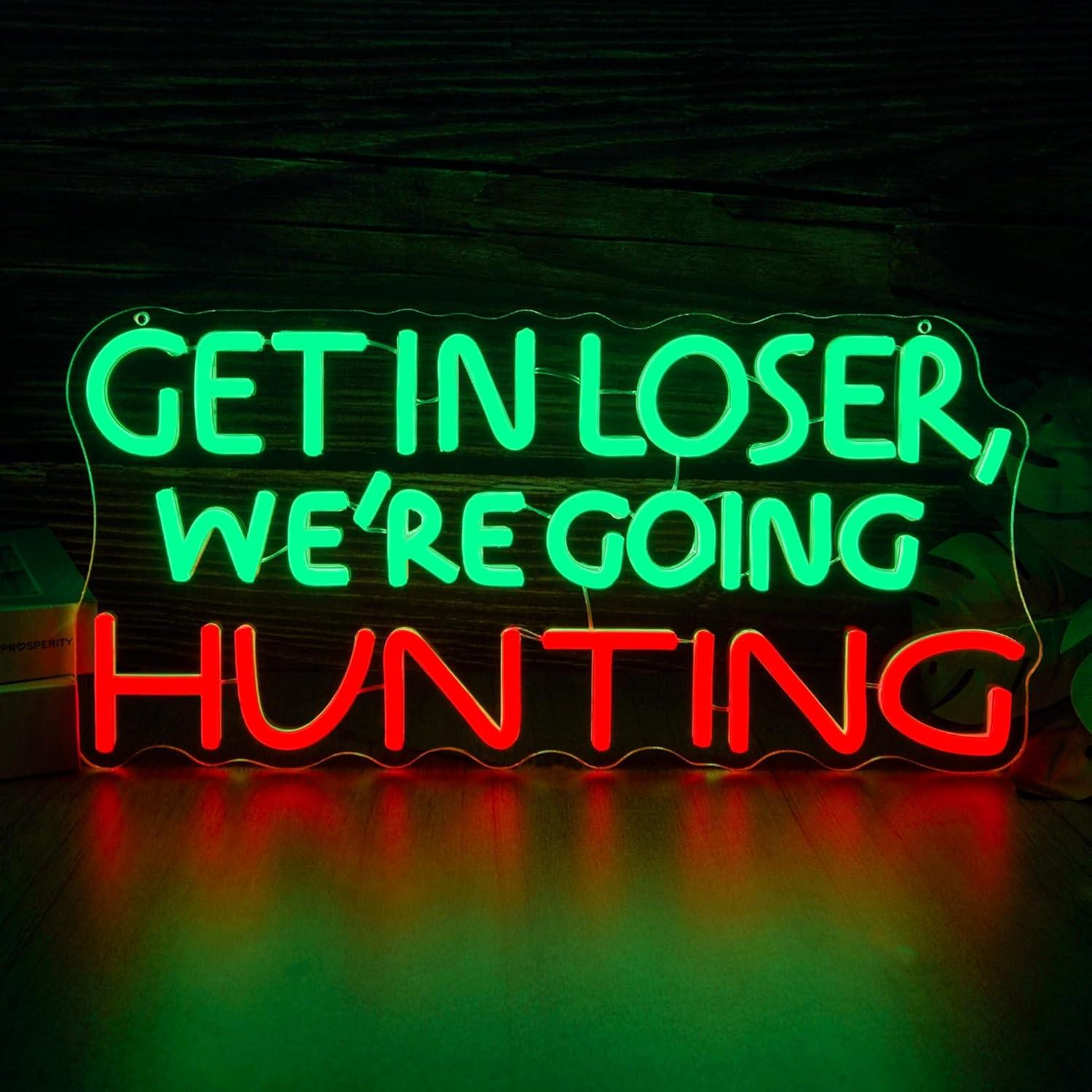Funny Hunting Neon Sign LED Li - Outdoor Lighting Garage recension och pris