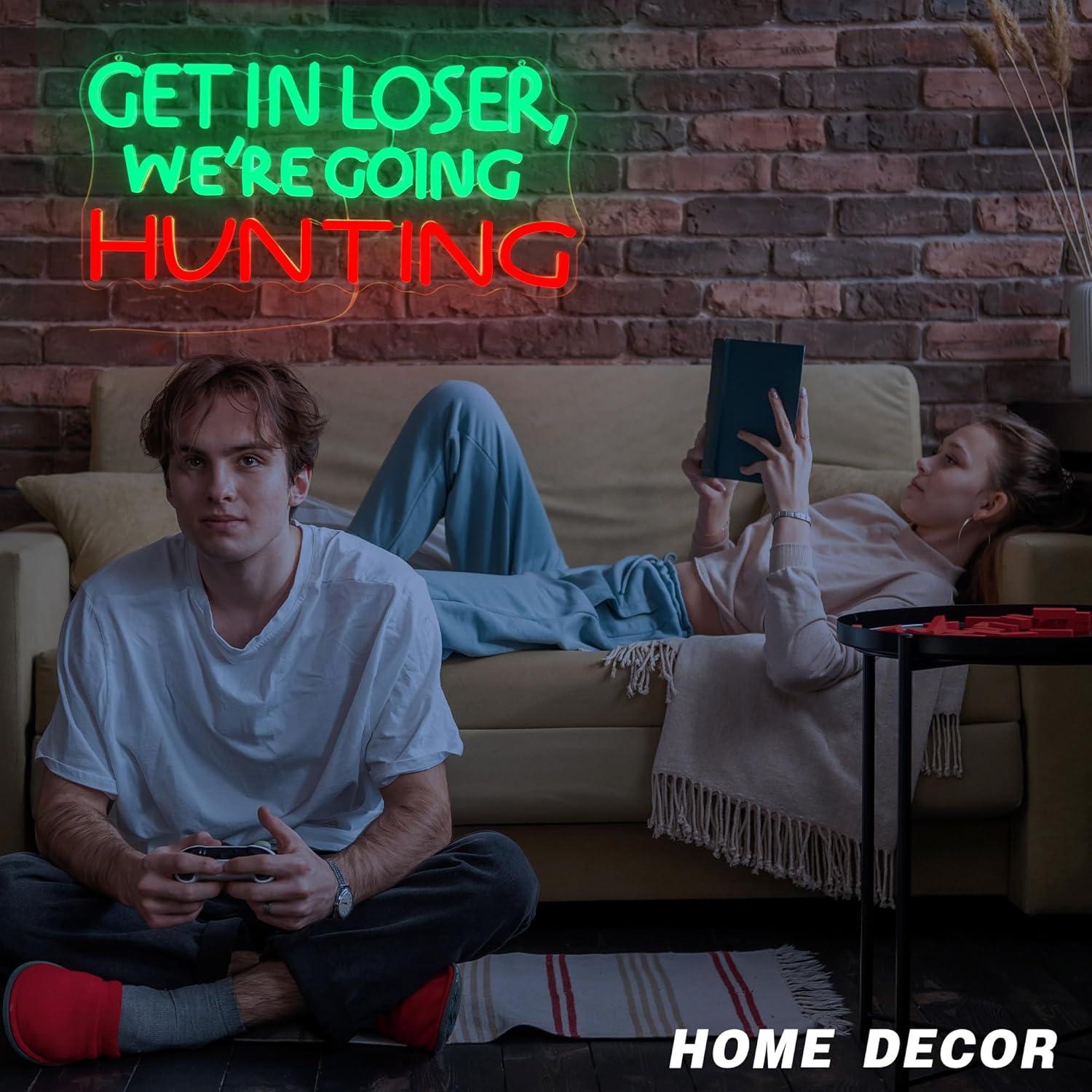 Funny Hunting Neon Sign LED Li - Outdoor Lighting Garage recension och pris