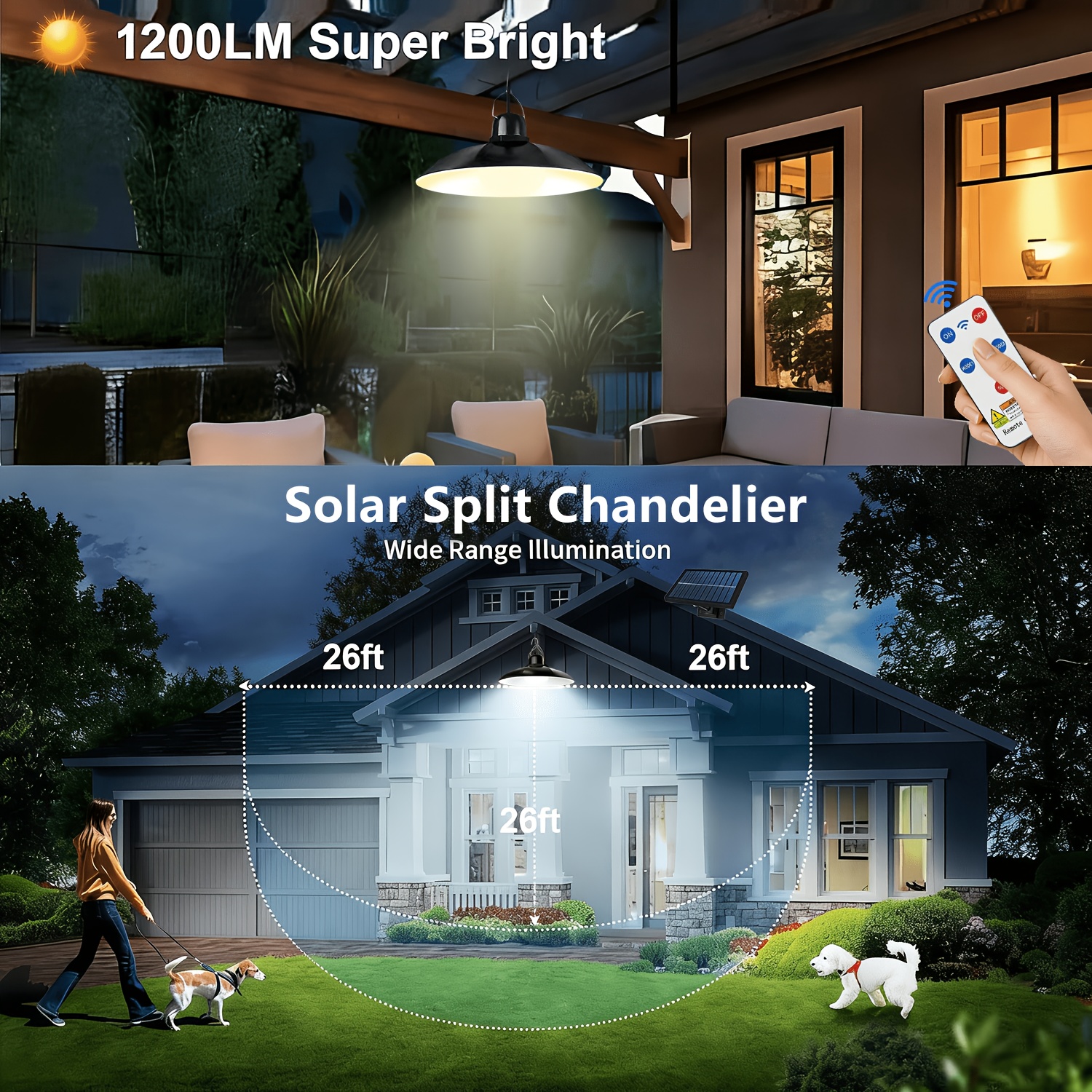 1pc Solar Pendant Light Outdoo - Outdoor Lighting Pendant recension och pris