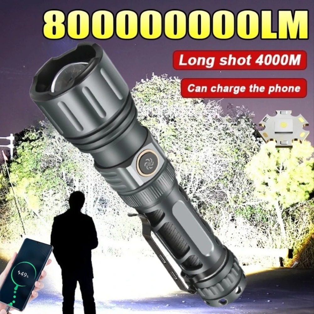 Super Bright Flashlight Portab - Outdoor Lighting Rechargeable recension och pris