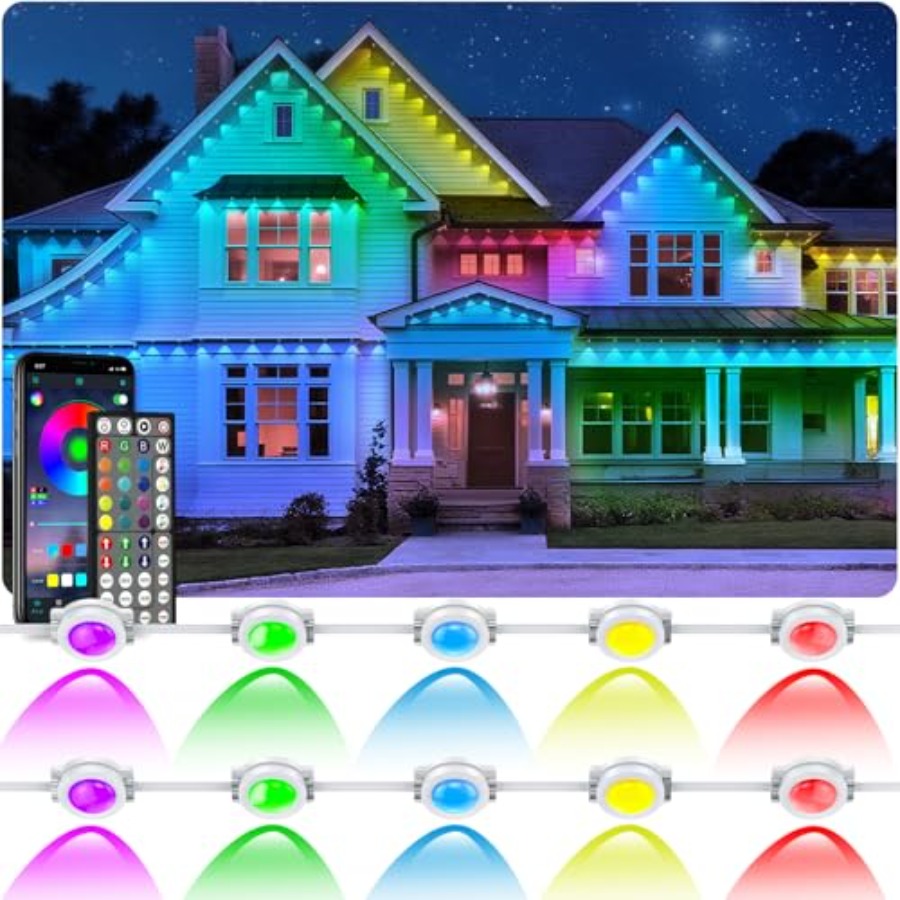300Feet Permanent Outdoor Ligh - Outdoor Lighting Under Eaves recension och pris