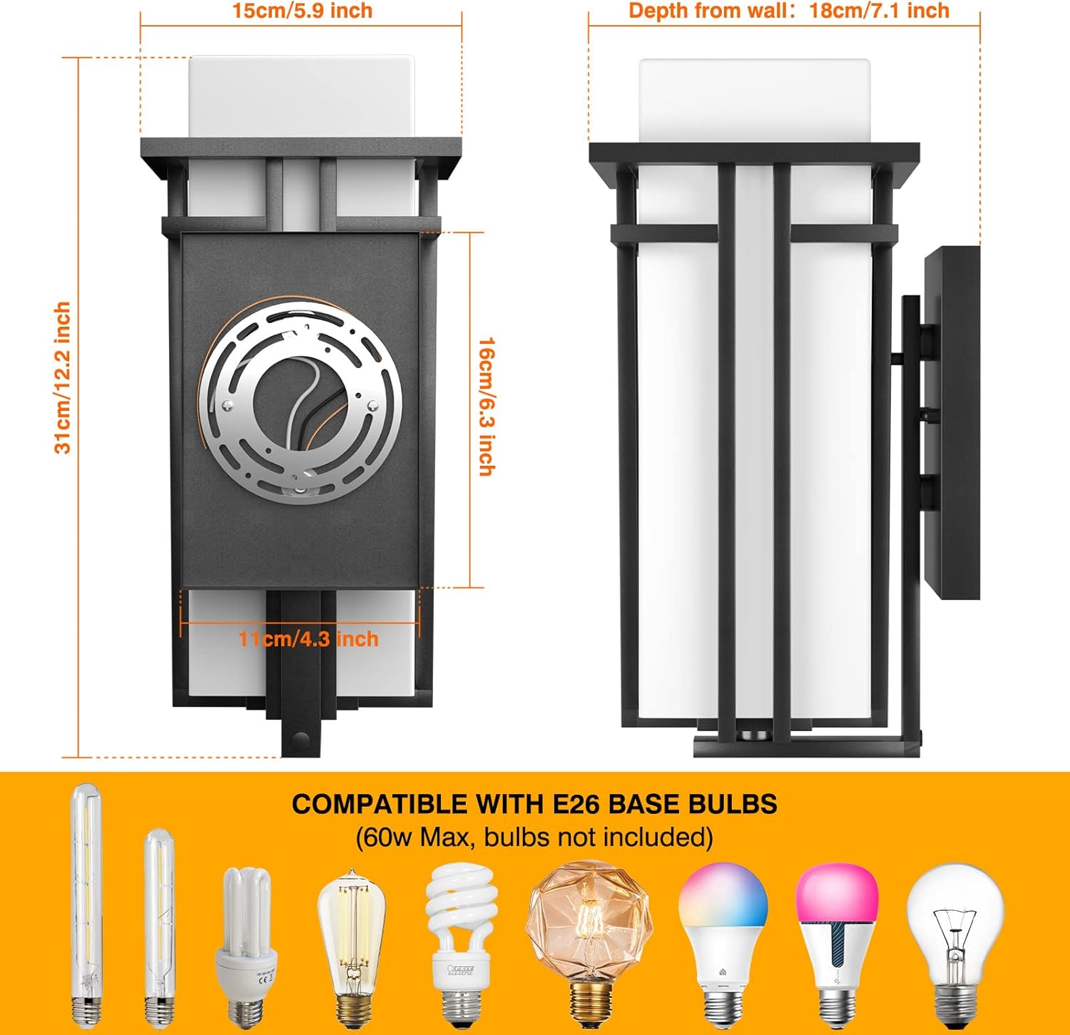 Modern Outdoor Wall Lights wit - Outdoor Lighting Garage recension och pris
