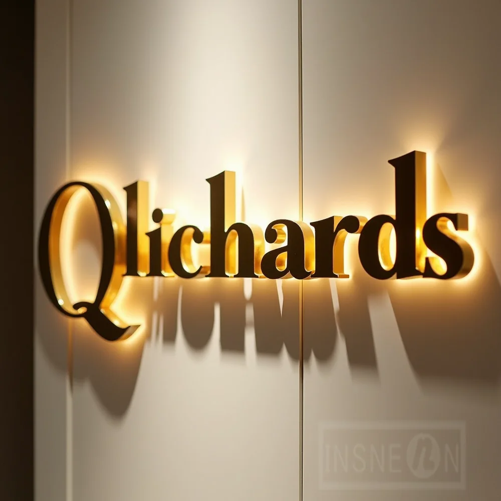 Custom Metal LED Sign Wall Log - Outdoor Lighting Logo recension och pris