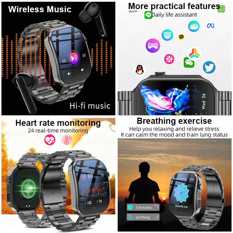 Men Smart Watch 3D Curved Scre - Outdoor Lighting Ip Rating recension och pris