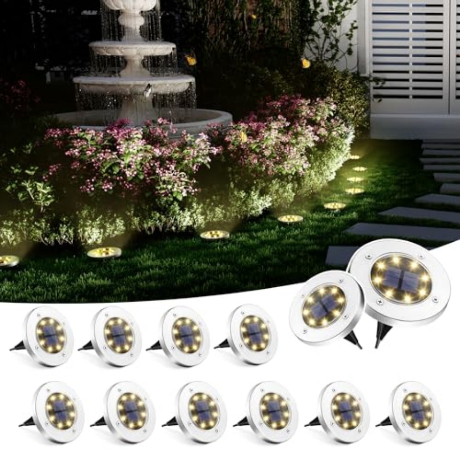 Solar Ground Lights Solar Ligh - Outdoor Lighting For Patio recension och pris