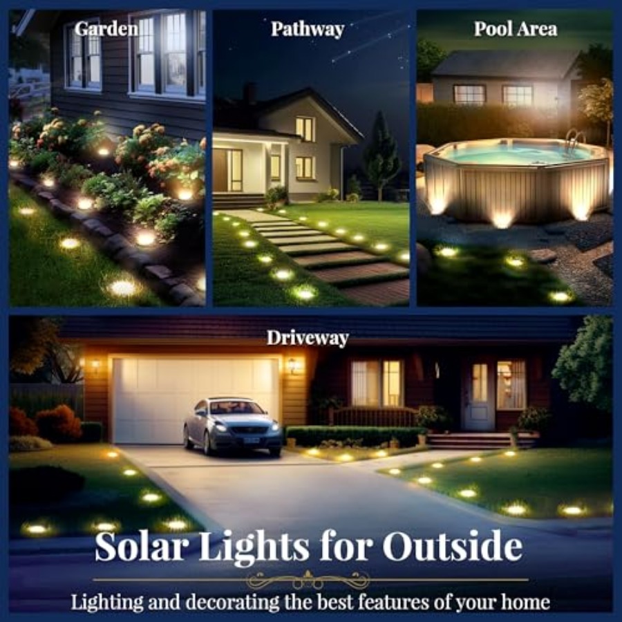 Solar Ground Lights Solar Ligh - Outdoor Lighting For Patio recension och pris